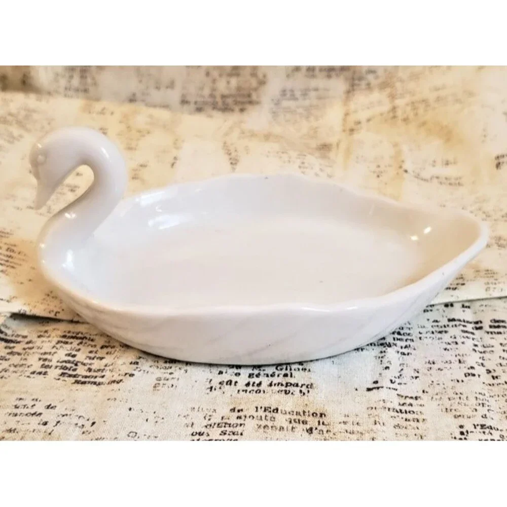 Whimsical, Elegant, Timeless -  Vintage Ben Rickert White Swan Soap Dish
